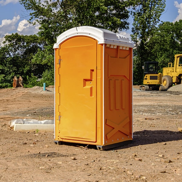 how often are the portable toilets cleaned and serviced during a rental period in Canadian Lakes